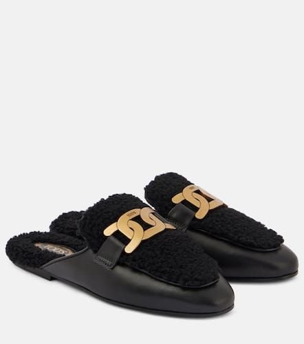 Catena Kate shearling and leather mules - Tod's - Modalova