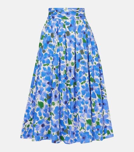 Gonna midi in misto cotone con stampa - Carolina Herrera - Modalova