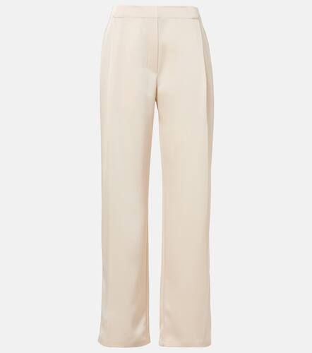 Barb pleated high-rise satin pants - Leset - Modalova