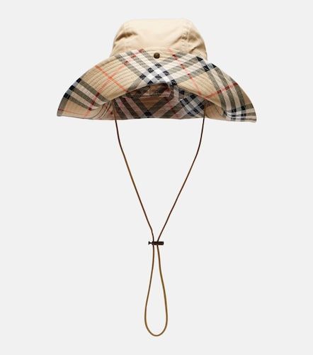 Check gabardine hat - Burberry - Modalova