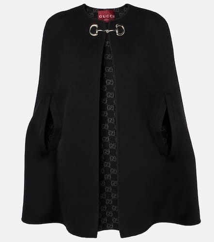 Gucci Horsebit wool and silk cape - Gucci - Modalova