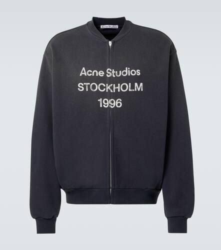 Logo cotton-blend zip-up sweatshirt - Acne Studios - Modalova