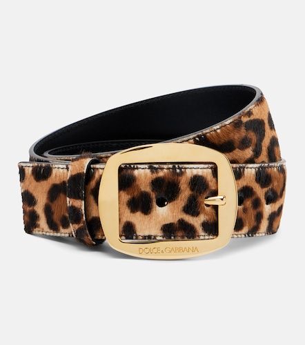 Cinturón de pelo de becerro estampado - Dolce&Gabbana - Modalova