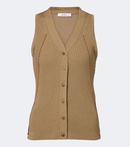 Ribbed knit cotton-blend top - Max Mara - Modalova