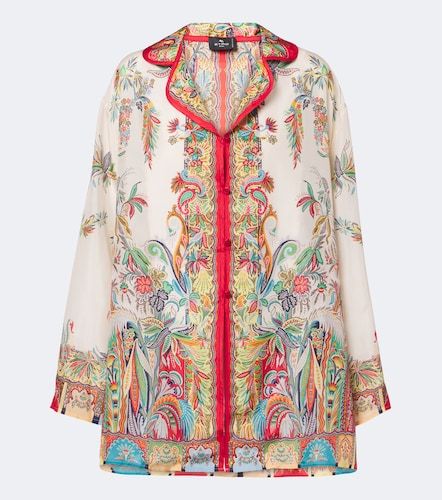 Camisa oversized de seda con paisley - Etro - Modalova