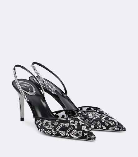Pumps slingback in rete con cristalli - Rene Caovilla - Modalova
