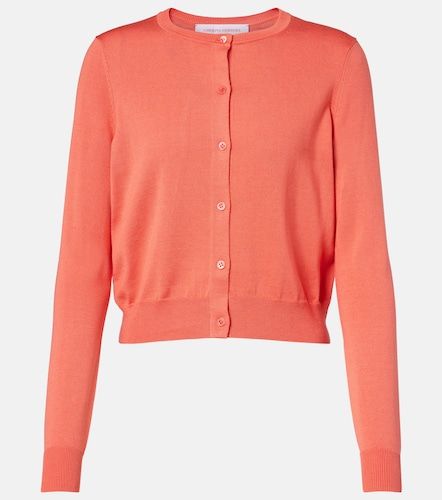 Cardigan cropped in seta e cotone - Carolina Herrera - Modalova