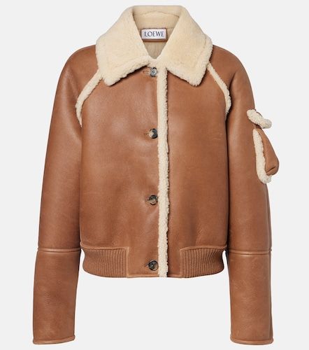 Loewe Lederjacke mit Shearling - Loewe - Modalova
