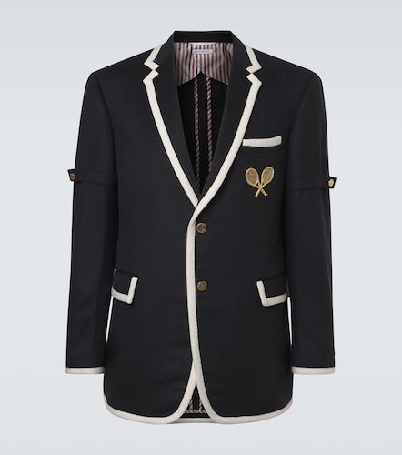 Blazer de cachemir bordado - Thom Browne - Modalova