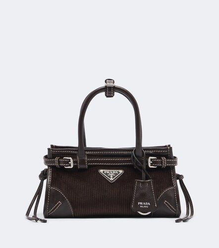 Borsa a mano Bonnie Small in velluto a coste - Prada - Modalova
