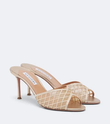 Mules Lumiere in mesh con cristalli - Aquazzura - Modalova