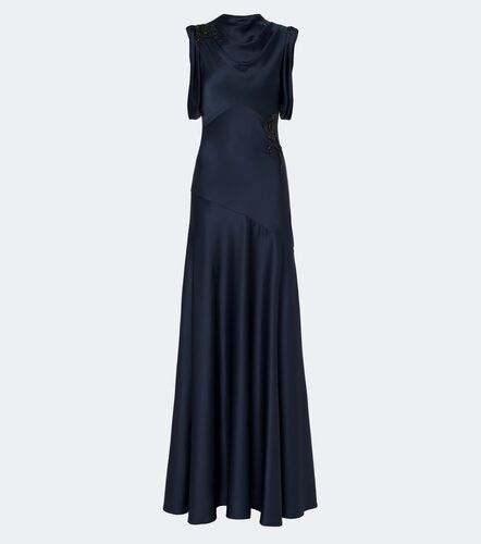 Draped embellished satin cady gown - Erdem - Modalova