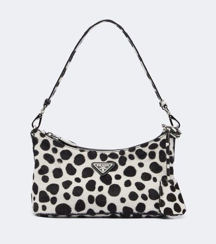 Mini printed calf hair shoulder bag - Prada - Modalova