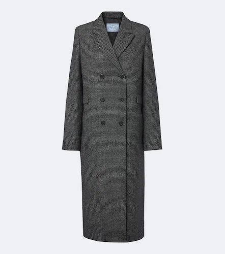 Prada Checked virgin wool coat - Prada - Modalova