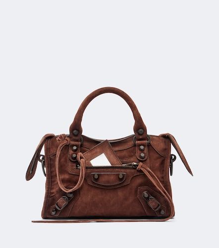 Le City Mini suede top-handle bag - Balenciaga - Modalova