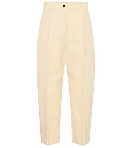 High-rise cotton-blend pants - Jil Sander - Modalova