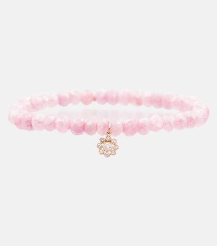 Diamond Flower 14Kt bracelet with diamonds - Sydney Evan - Modalova