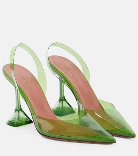 Holli Glass PVC slingback pumps - Amina Muaddi - Modalova