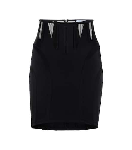 Mugler Mesh-panel cutout miniskirt - Mugler - Modalova