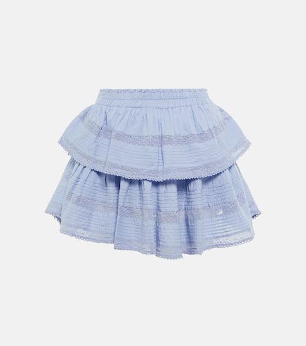 Ruffle shirred cotton miniskirt - LoveShackFancy - Modalova