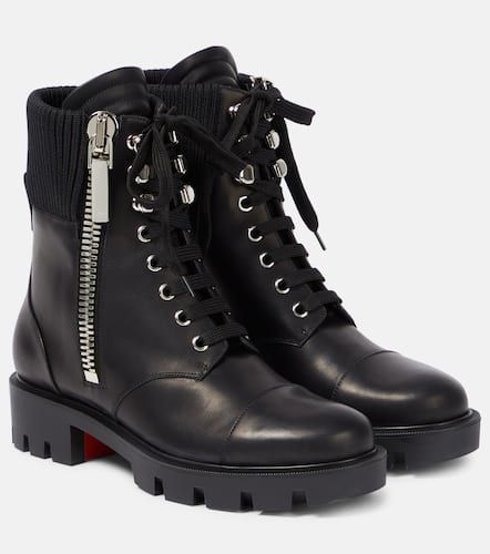 En Hiver Lug leather combat boots - Christian Louboutin - Modalova