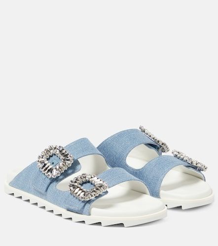 Sandali Slidy Viv' in denim - Roger Vivier - Modalova
