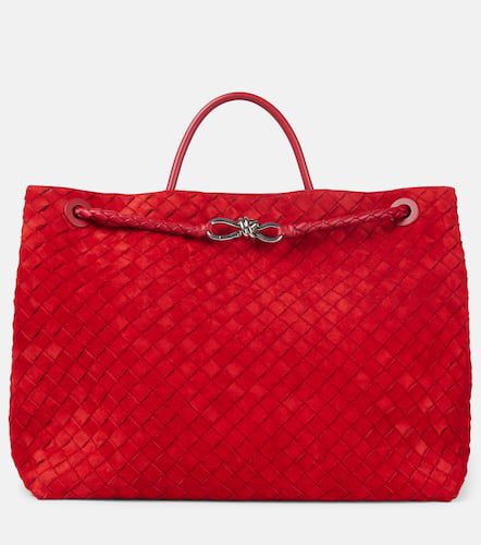 Andiamo Intrecciato Large suede tote bag - Bottega Veneta - Modalova