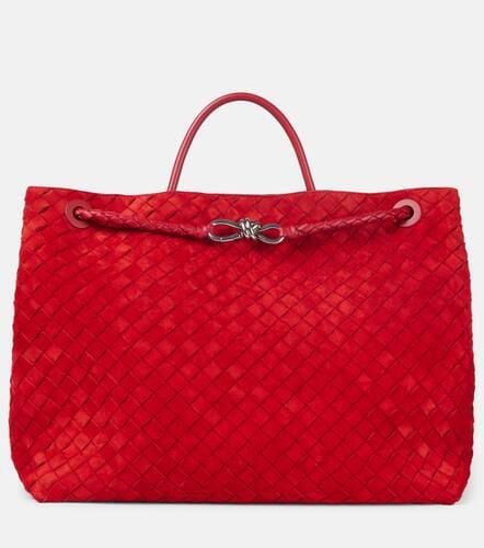 Borsa Andiamo Large in suede Intrecciato - Bottega Veneta - Modalova