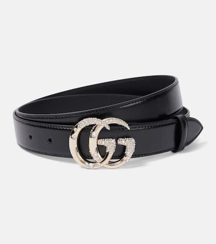 Double G embellished leather belt - Gucci - Modalova