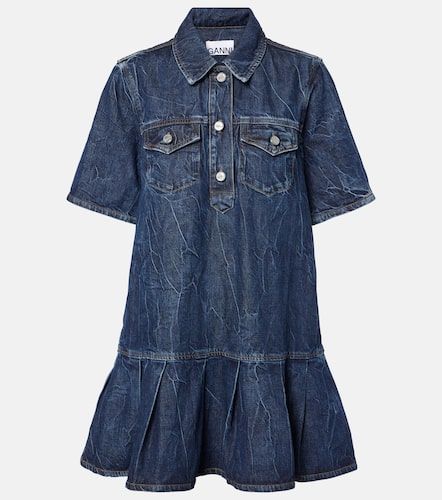 Ganni Vestido corto de denim - Ganni - Modalova