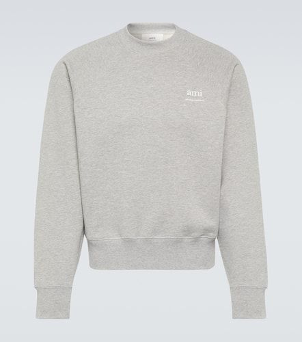 Logo cotton fleece sweatshirt - Ami Paris - Modalova