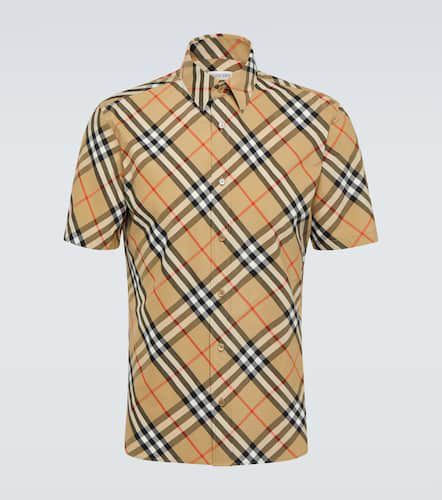 Camisa de algodón con Check - Burberry - Modalova