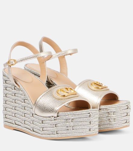 Sandali VLogo in pelle metallizzata - Valentino Garavani - Modalova