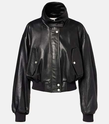 Briar leather bomber jacket - Nour Hammour - Modalova