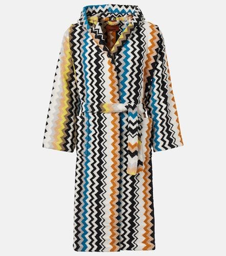 Accappatoio a zig zag in spugna di cotone - Missoni - Modalova