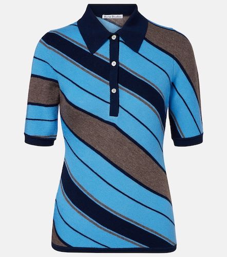 Polo de lana acanalado a rayas - Acne Studios - Modalova