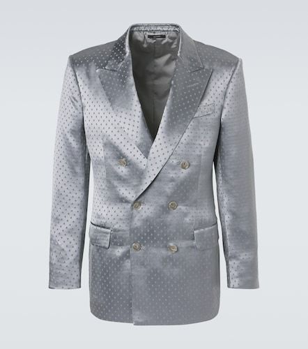Blazer in crêpe di raso a pois - Tom Ford - Modalova