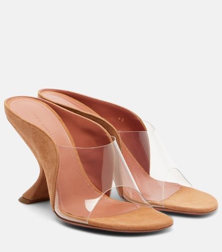 Mules Mackenzie in PVC e suede - Amina Muaddi - Modalova