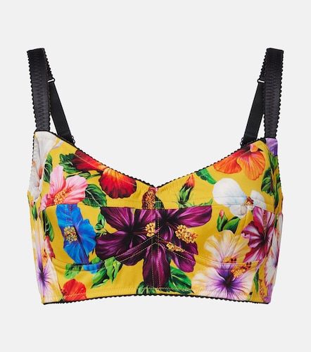 Cropped-Top aus einem Seidengemisch - Dolce&Gabbana - Modalova