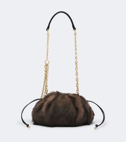 Plisse shearling shoulder bag - Chloe - Modalova