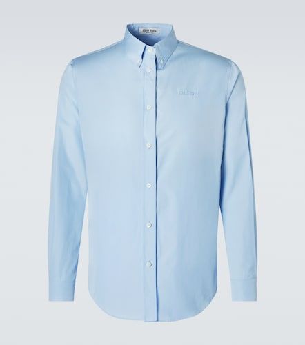 Camicia in popeline di cotone - Miu Miu - Modalova