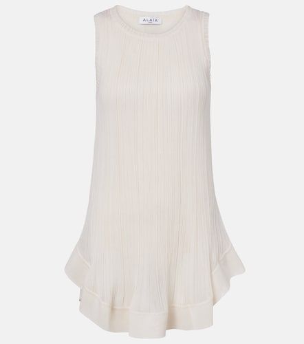 Alaïa Abito corto in seta plissé - Alaia - Modalova