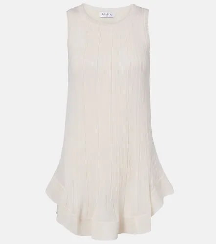 Alaïa Vestido corto de seda plisado - Alaia - Modalova