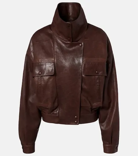 Saint Laurent Leather bomber jacket - Saint Laurent - Modalova