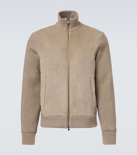 Cashmere and suede bomber jacket - Agnona - Modalova