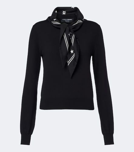 Pullover in misto lana e seta - Dolce&Gabbana - Modalova