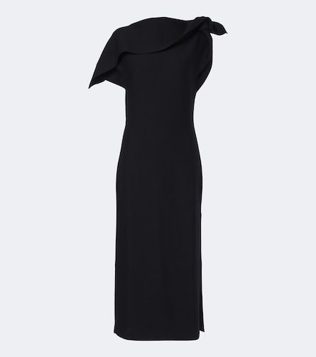 Vestido midi de lana drapeado - Oscar de la Renta - Modalova