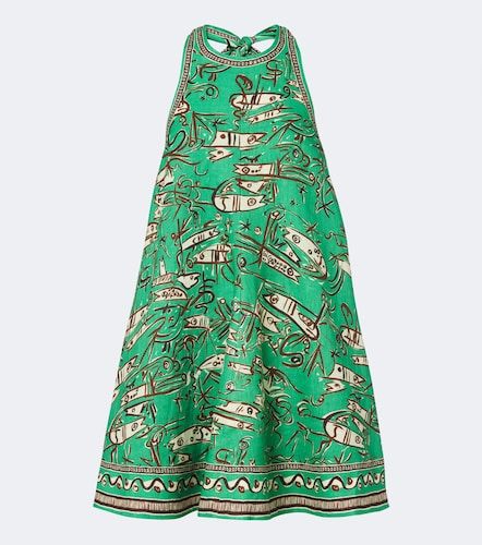 Fish Sticks printed linen minidress - Alemais - Modalova
