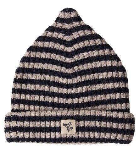 Wheat Gorro Topper de lana a rayas - Wheat - Modalova
