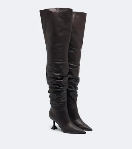 Botas mosqueteras Olivia de piel - Amina Muaddi - Modalova